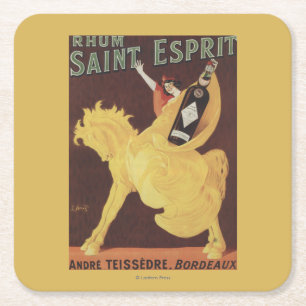 Rhum Saint Esprit - Andre Teissedre Promo Rechteckiger Pappuntersetzer