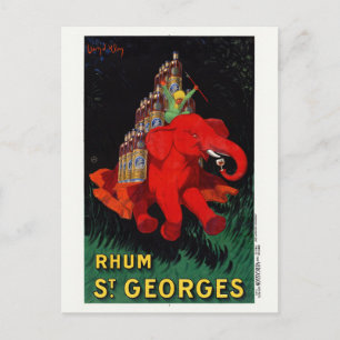 Rhum St. Georges Vintages Werbeplakat 1926 Postkarte