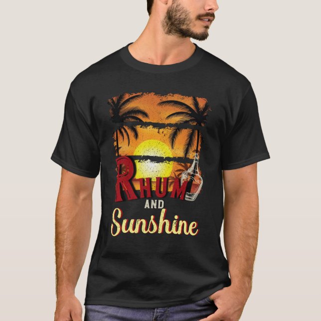 Rhum und Sunshine, Rhum und Sommer Lover T-Shirt (Vorderseite)