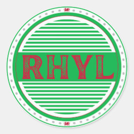 Rhyl City Pride Emblem – Walisische Identität Runder Aufkleber