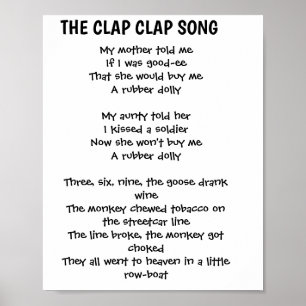 RHYME SONG CLAP CLAP POSTER