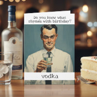 Rhymes mit Geburtstag Vodka Retro Funny