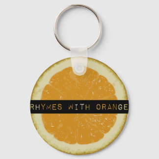 Rhymes mit Orange-Schlüsselanhänger Schlüsselanhänger