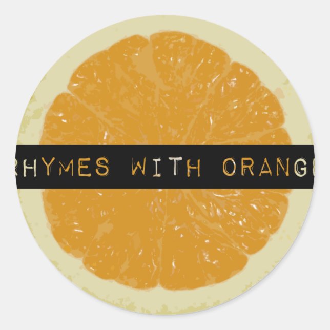 Rhymes mit Orange Stickers (Vorderseite)