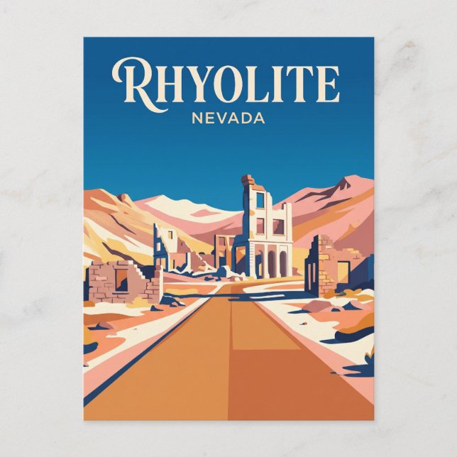 Rhyolite USA Postkarte (Vorderseite)
