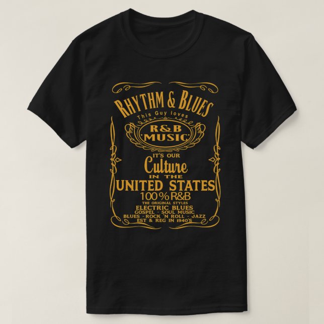 Rhythm and Blues RnB Music RB Streetwear T-Shirt (Design vorne)