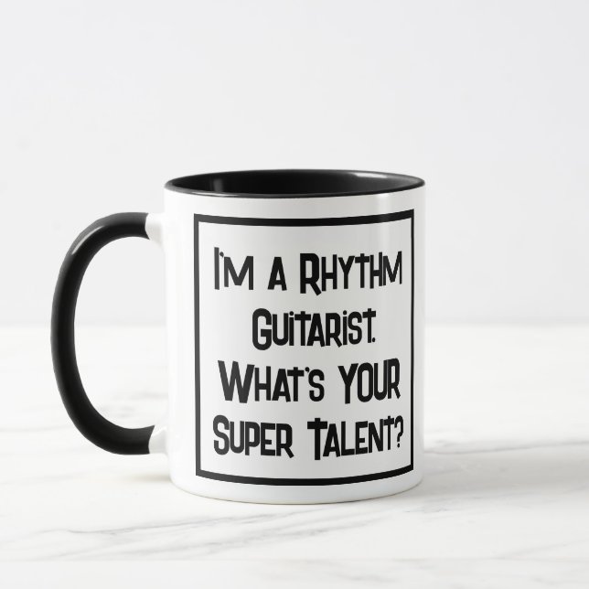 Rhythm Gitarrist Super Talent. Zwei Tone-Kaffee-Ta Tasse (Links)