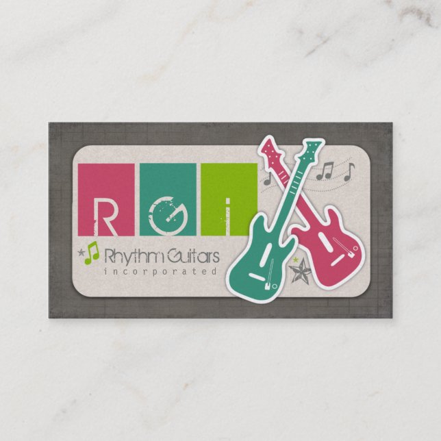 Rhythm Guitars Business Cards Visitenkarte (Vorderseite)
