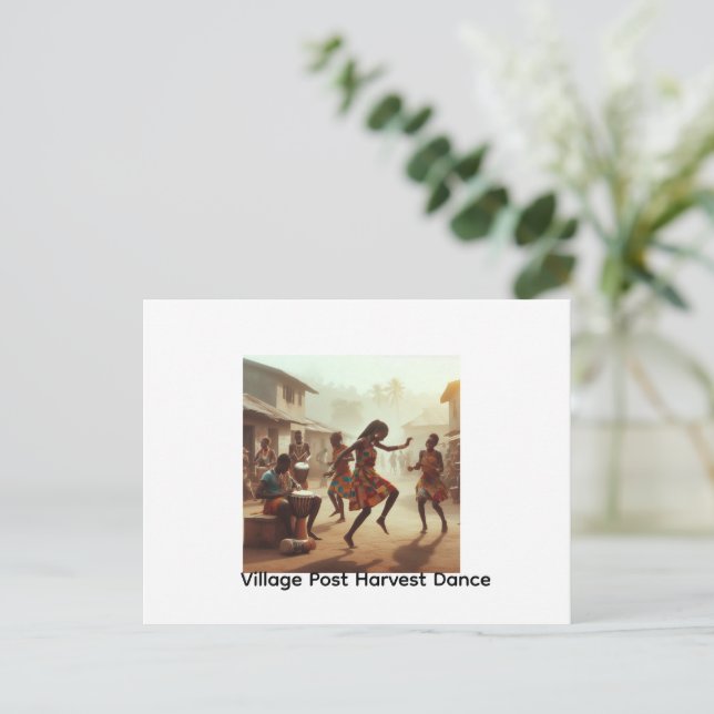 Rhythmen des Überflusses: Freude nach der Ernte Postkarte (Stehend Vorderseite)