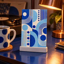 Rhythmen in Blau Kunstprint