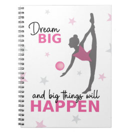 Rhythmic Gymnast Dream Big Inspirational Spiral No Notizblock
