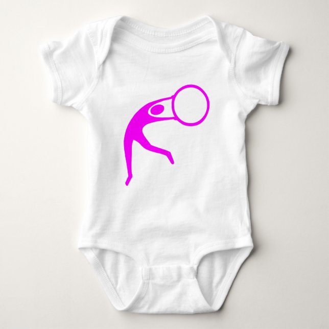 Rhythmische Gymnastik Abbildung: Magenta Baby Strampler (Vorderseite)