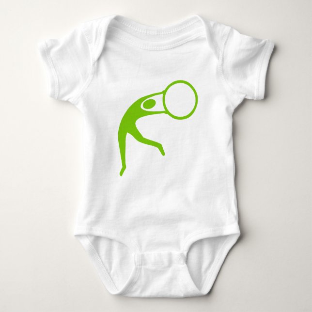 Rhythmische Gymnastik Abbildung: Mars Green Baby Strampler (Vorderseite)