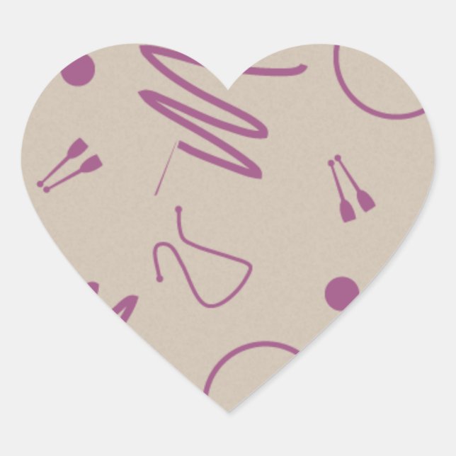 Rhythmische Gymnastik-Aufkleber Herz-Aufkleber (Vorderseite)