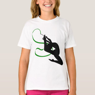 Rhythmische Gymnastik-Band-Tänzerin Silhouette T-Shirt