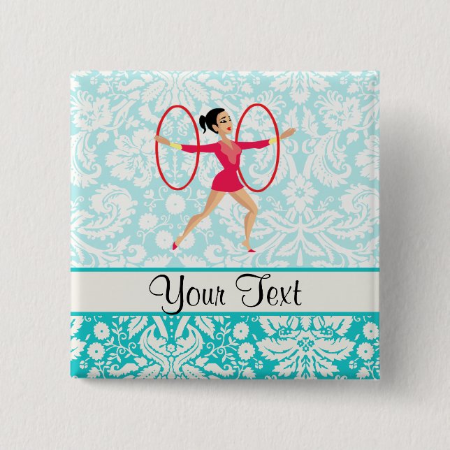 Rhythmische Gymnastik-Bänder Button (Vorderseite)