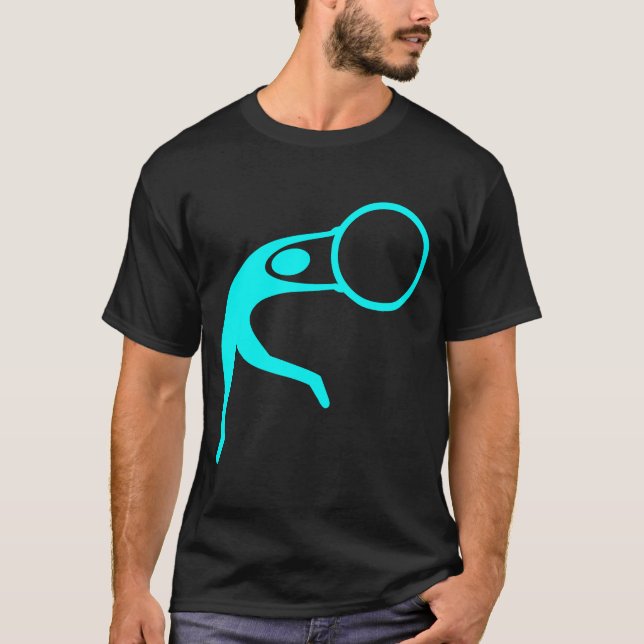 Rhythmische Gymnastik - Cyan T-Shirt (Vorderseite)