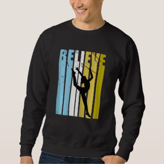 Rhythmische Gymnastik Glaubt Silhouette Liebt Frau Sweatshirt