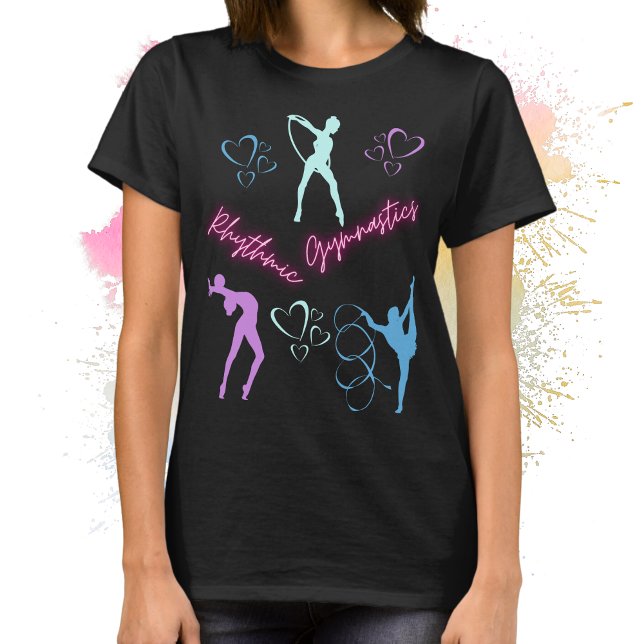 Rhythmische Gymnastik Hoop, Ribbon und Ball T-Shirt (Rhythmic Gymnastics Hoop, Ribbon and Ball T-Shirt)