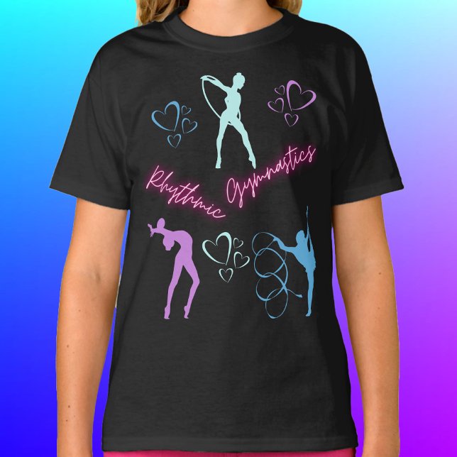 Rhythmische Gymnastik Hoop, Ribbon und Ball T-Shirt (Rhythmic Gymnastics Hoop, Ribbon and Ball T-Shirt)