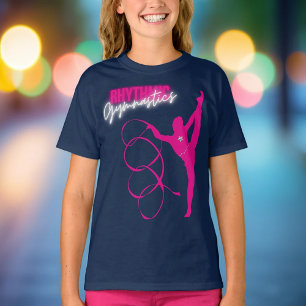 Rhythmische Gymnastik Hot Pink Ribbon T-Shirt
