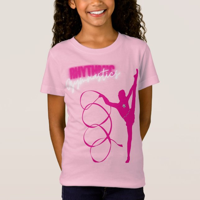 Rhythmische Gymnastik Hot Pink T - Shirt (Vorderseite)
