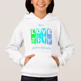 Rhythmische Gymnastik Liebe in Green und Aqua Hoodie
