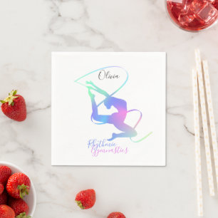 Rhythmische Gymnastik Napkins mit Ribbon - Party Serviette