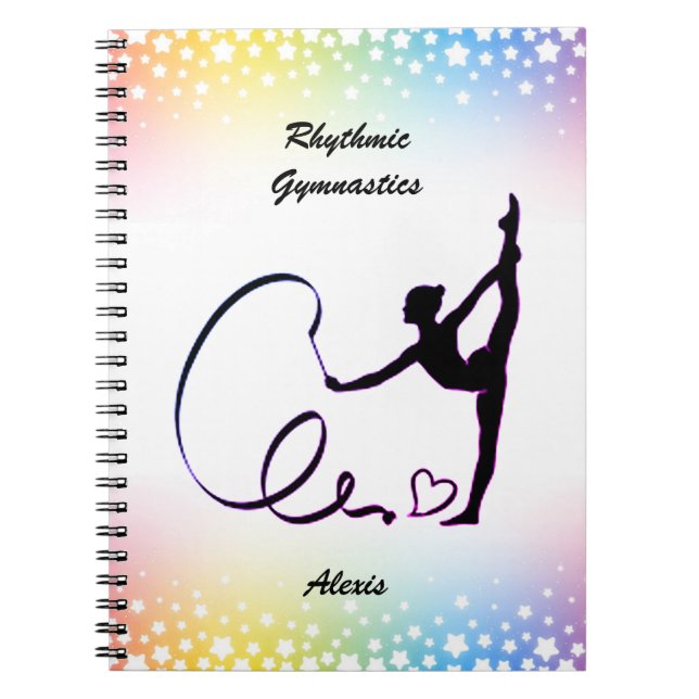 Rhythmische Gymnastik Ribbon Stars Notebook Notizblock (Vorderseite)