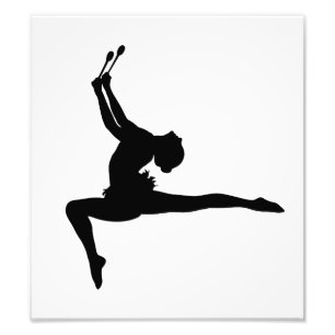 Rhythmische Gymnastik Silhouette Fotodruck