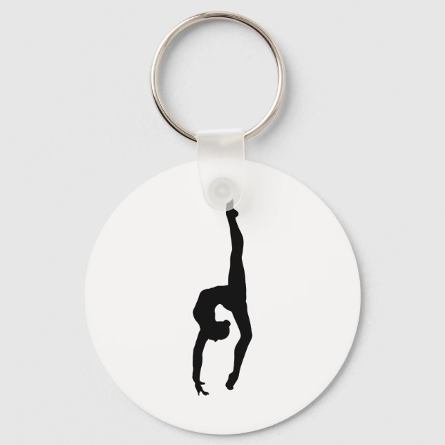 Rhythmische Gymnastik Silhouette Schlüsselanhänger (Vorderseite)