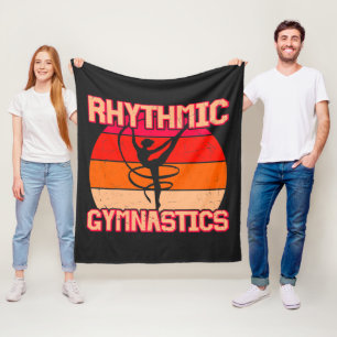 Rhythmische Gymnastik störend Orange und Rot Fleecedecke