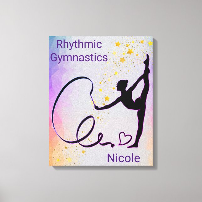 Rhythmische Gymnastik Stretched Canvas Print Leinwanddruck (Vorderseite)