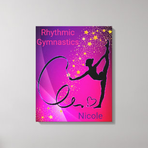 Rhythmische Gymnastik Stretched Canvas Print Leinwanddruck