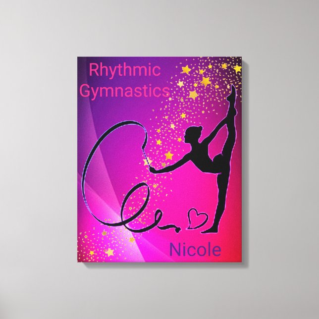 Rhythmische Gymnastik Stretched Canvas Print Leinwanddruck (Vorderseite)