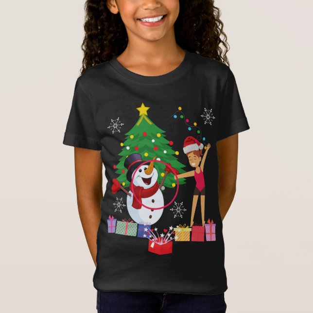 Rhythmische Gymnastik Weihnachtsfeier T-Shirt (Vorderseite)