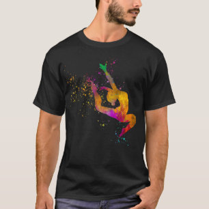 Rhythmischer Gymnastikwettbewerb in Aquarellfarbe  T-Shirt