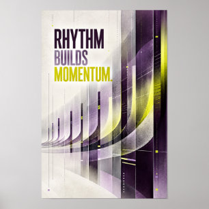 Rhythmus Baut Momentum Moderne Motivationswandkuns Poster