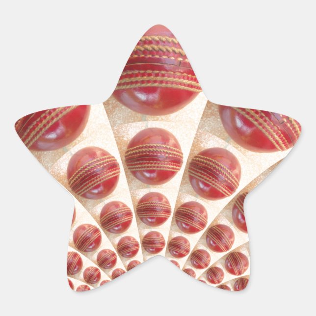 Rhythmus-Cricket-Balls aus Lederball: Rhythmisches Stern-Aufkleber (Vorderseite)