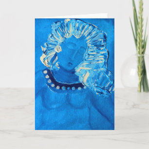 Rhythmus der blauen Grußkarte Karte