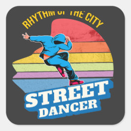 Rhythmus der Stadt: Street Dance Quadratischer Aufkleber