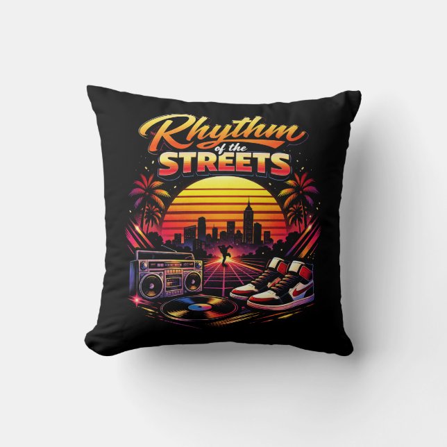 Rhythmus der Straßen Kissen (Vorderseite)
