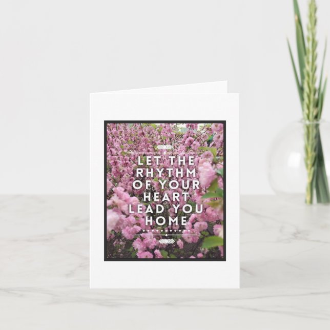 Rhythmus Ihrer Herz-Note-Karte - Leere Innenseite Karte (Vorderseite)