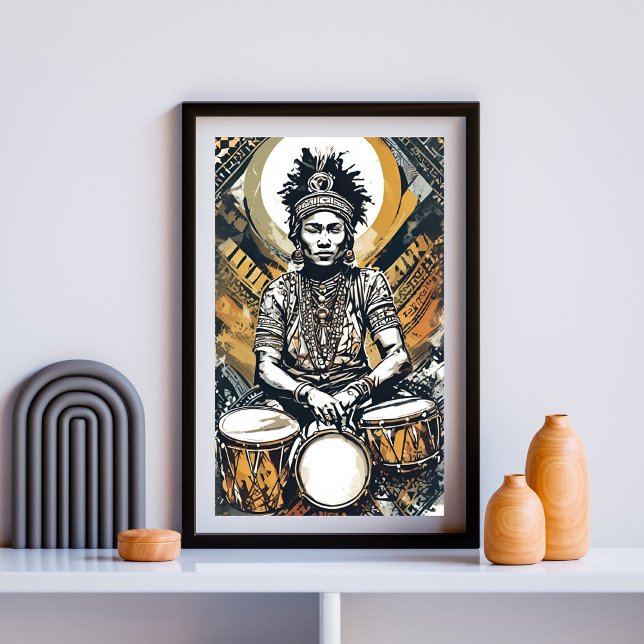 Rhythmus ihres Souls - Stammeskönigin des Trommel  Poster (Von Creator hochgeladen)