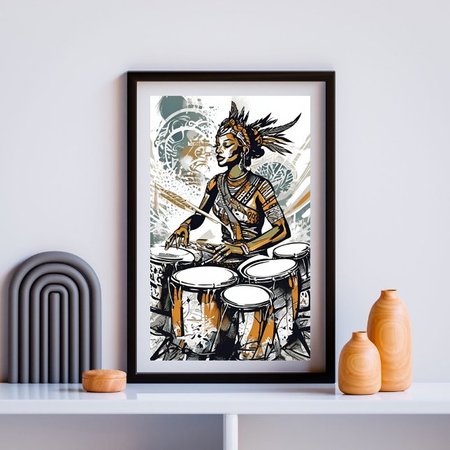 Rhythmus ihres Souls - Stammeskönigin des Trommel  Poster (Von Creator hochgeladen)
