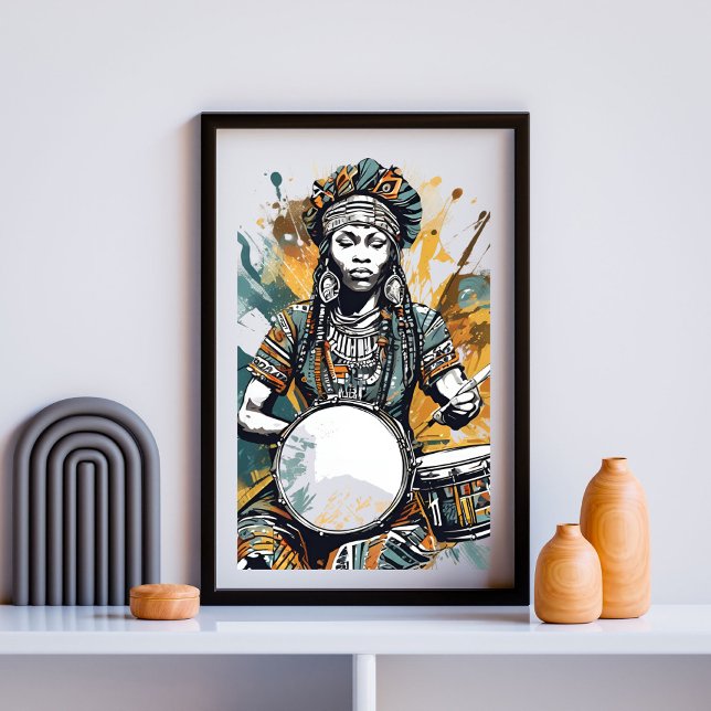 Rhythmus ihres Souls - Stammeskönigin des Trommel  Poster (Von Creator hochgeladen)