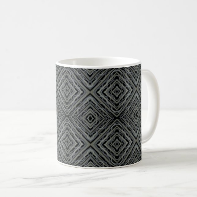 Rhythmus Pulsieren Moderne Abstrakte Kunst Illustr Kaffeetasse (VorderseiteRechts)