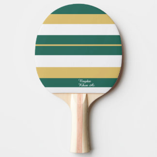 Rhythmus Streifen Linien Grün Gold Weiß Tischtennis Schläger