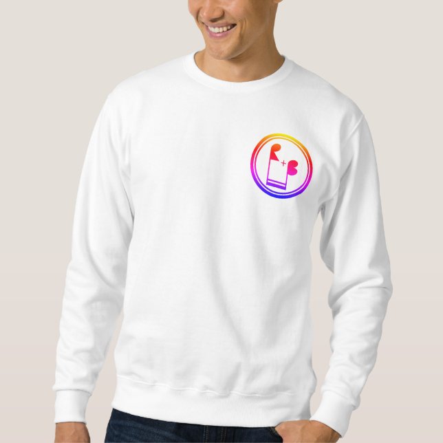 Rhythmus-u. Blau-Regenbogen-Logo-Sweatshirt Sweatshirt (Vorderseite)