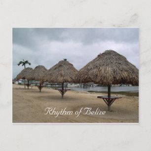 Rhythmus von Belize Palapas Postkarte
